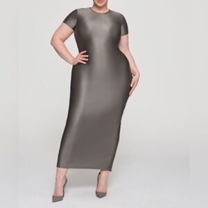 skims shine spandex jersey long dress